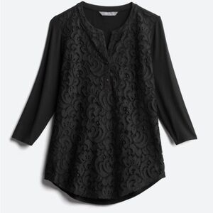 Tarina Mixed Material Top by Market and Spruce